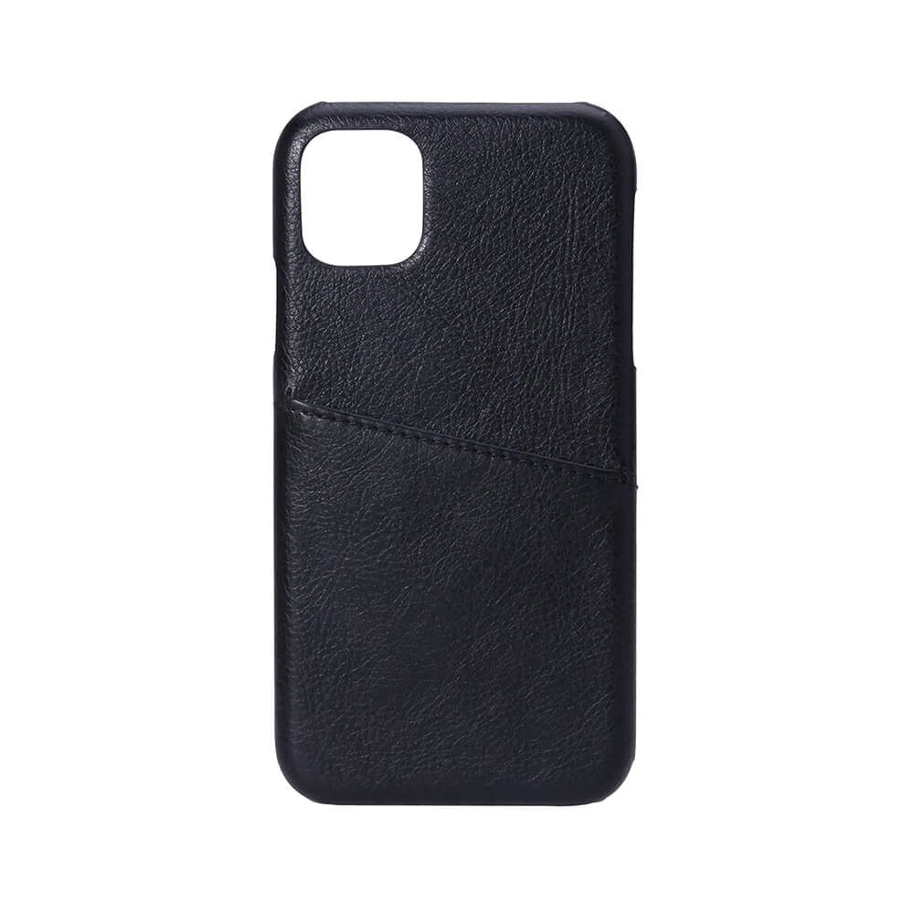 iPhone 11 Onsala Faux Leather Case with Card Pocket - Black