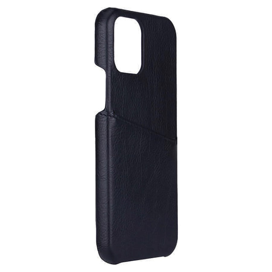 iPhone 12 Pro / 12 Onsala Collection Leather Case w. Card pocket - Black