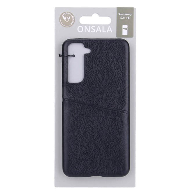 Samsung Galaxy S21 FE (5G) Onsala Collection Leather Case w. Card pocket - Black