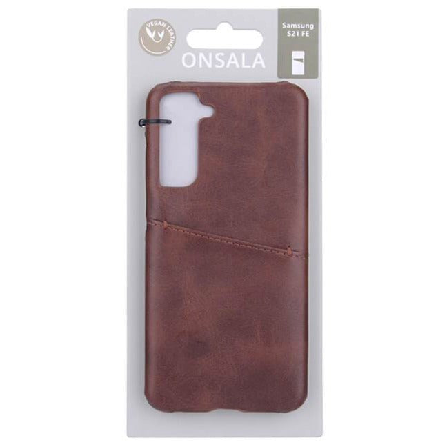 Samsung Galaxy S21 FE (5G) Onsala Collection Leather Case w. Card pocket - Brown