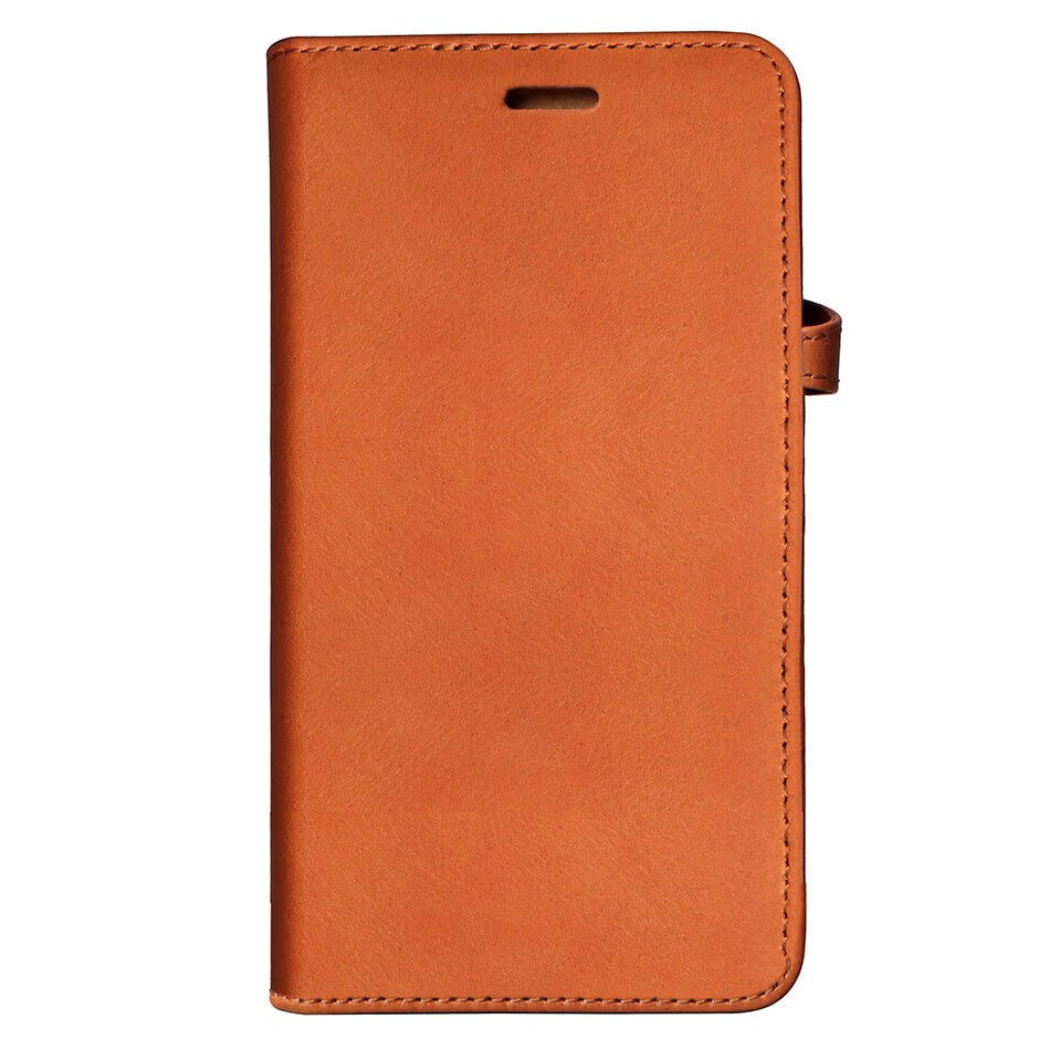 iPhone 11 Pro Buffalo Genuine Leather Magnet Wallet Case Cognac