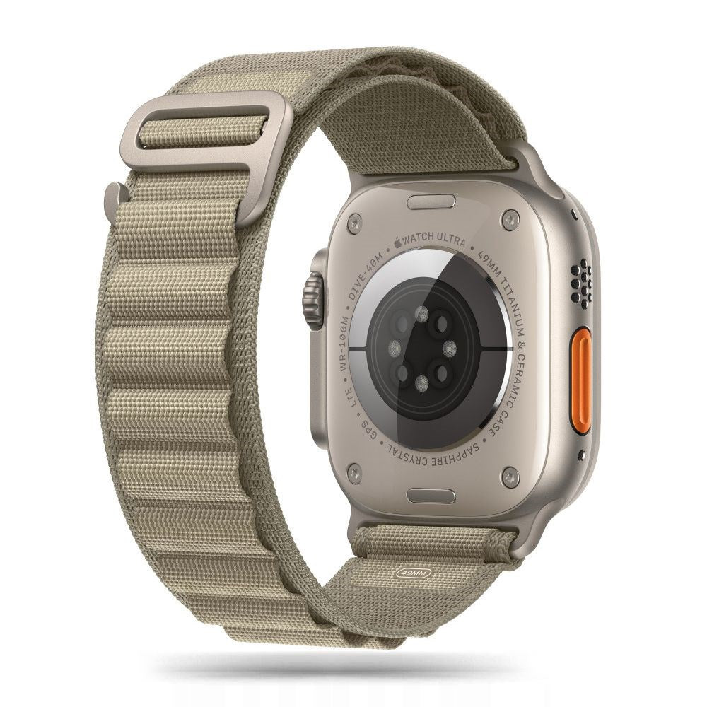 Apple Watch (44/SE/45/46/49mm) Tech-Protect Nylon Pro Watch Strap - Beige/ Olive Green