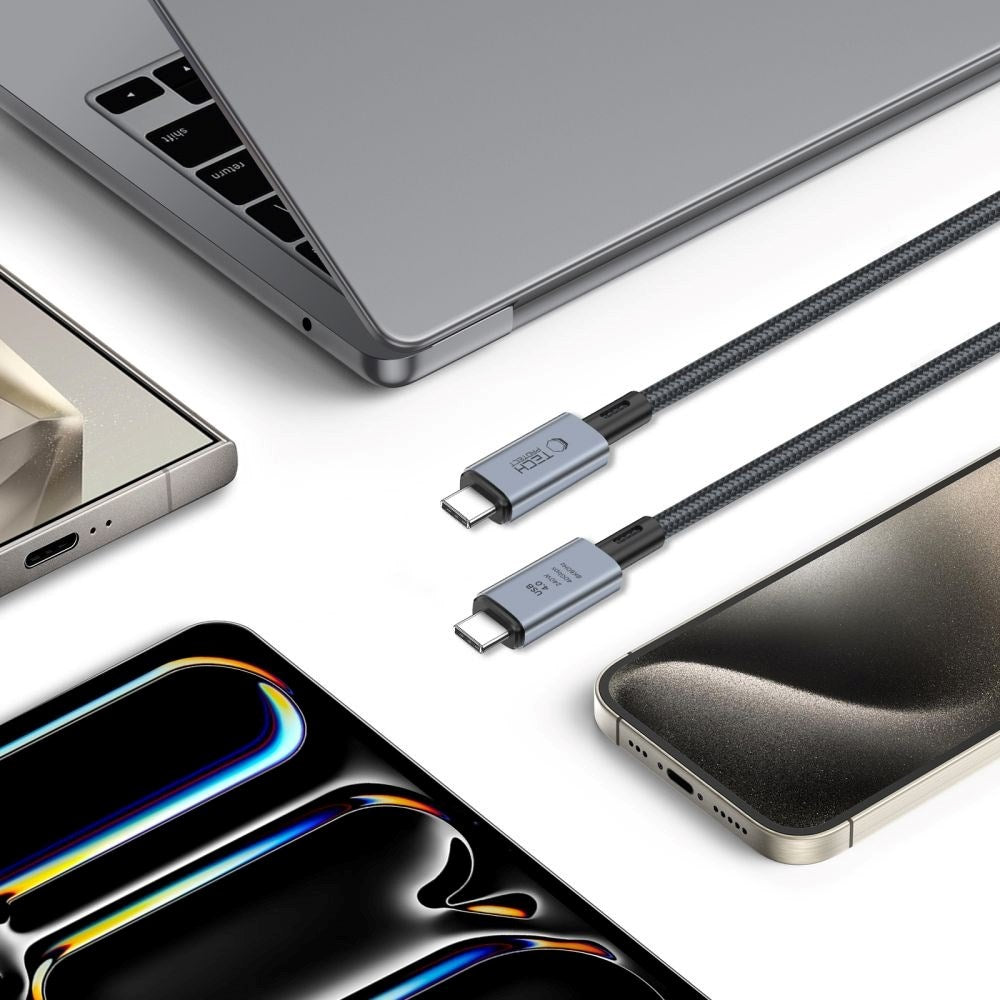 Tech-Protect Ultraboost 8K 40GBPS USB-C to USB-C Cable PD 240W 2m - Black