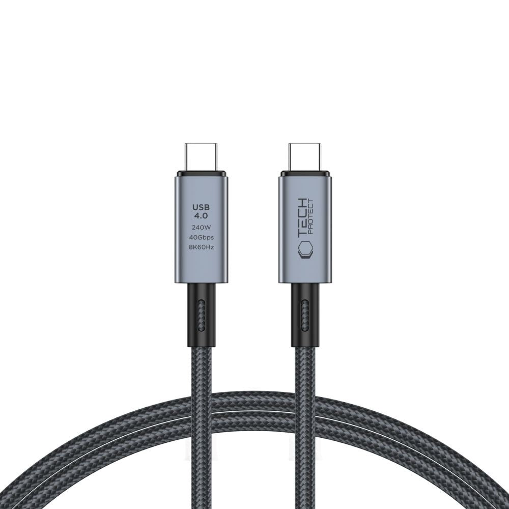 Tech-Protect Ultraboost 8K 40GBPS USB-C to USB-C Cable PD 240W 2m - Black