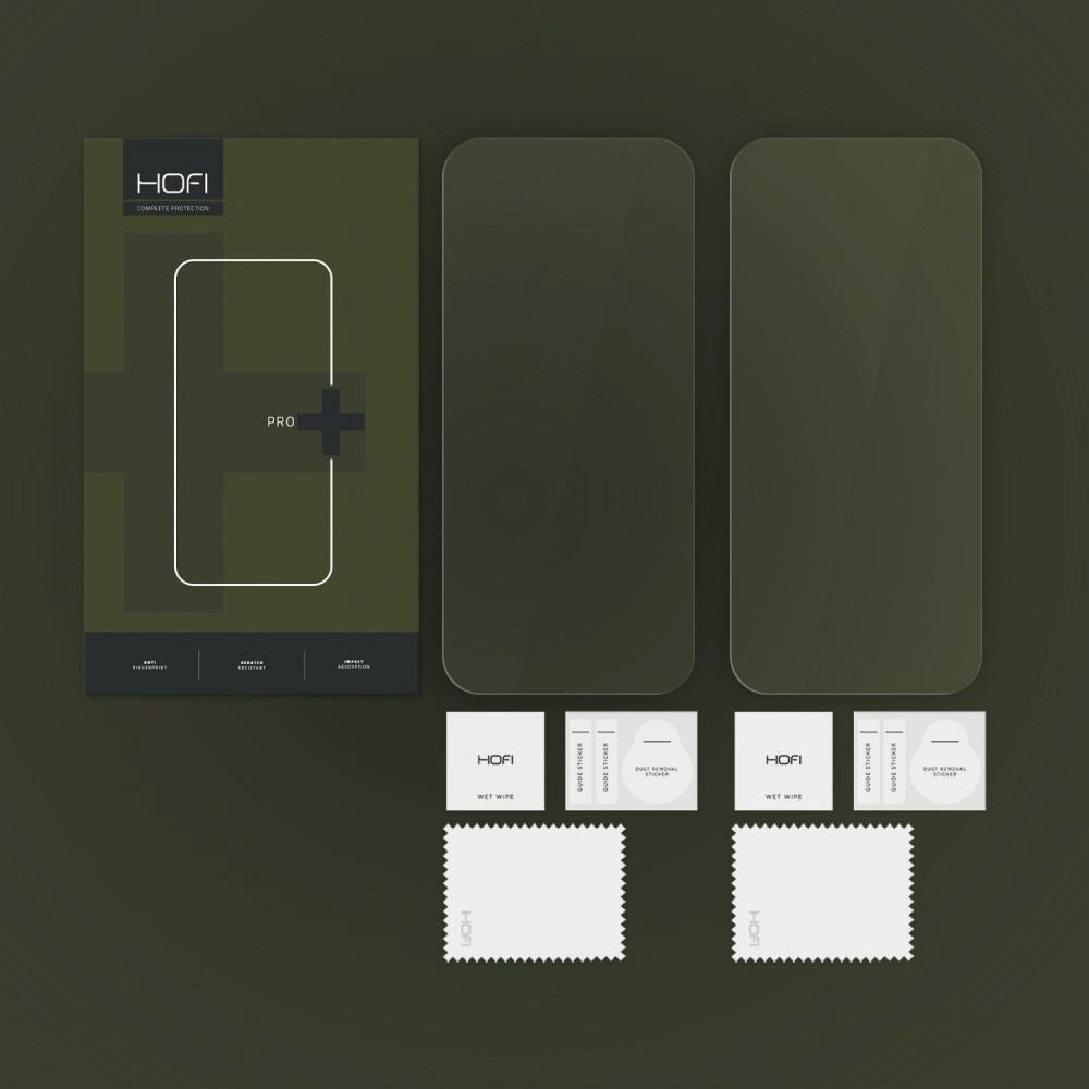 iPhone 17 Pro Max / 16 Pro Max Hofi Glass Pro+ Screen Protector - 2 Stk. - Case Friendly - Transparent