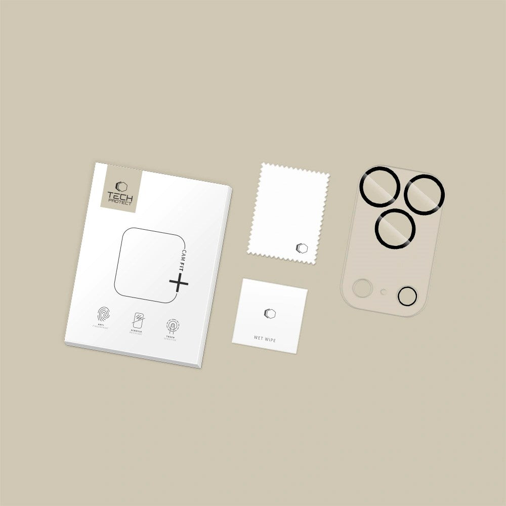 iPhone 17 Pro Tech-Protect Cam Fit+ Camera Lens Protector Glass - Transparent