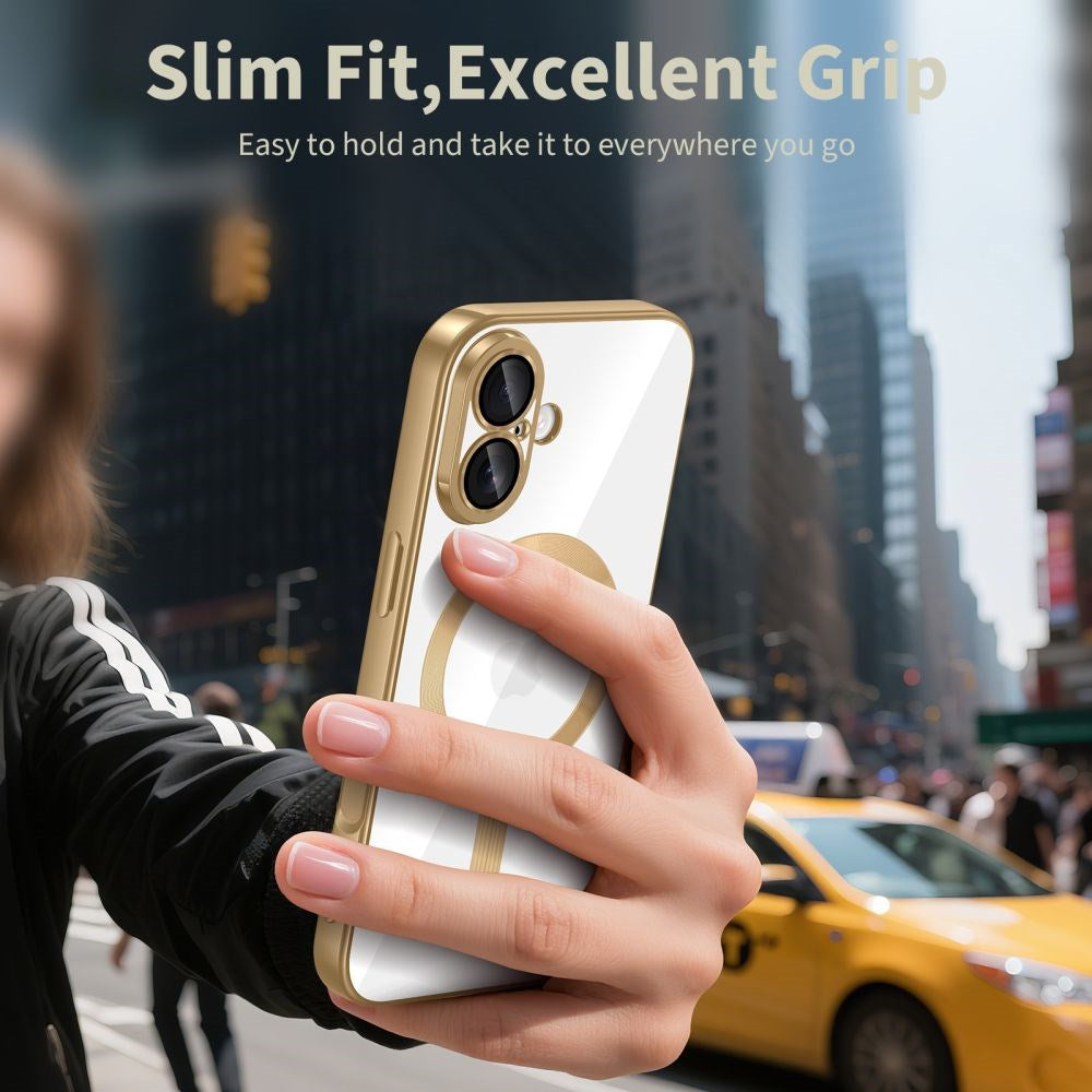 iPhone 17 Tech-Protect MagFlex Case - MagSafe Compatible - Gold / Transparent