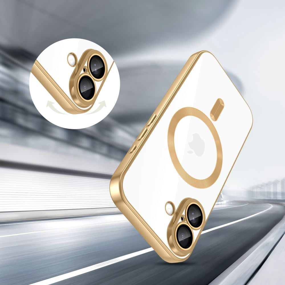 iPhone 17 Tech-Protect MagFlex Case - MagSafe Compatible - Gold / Transparent