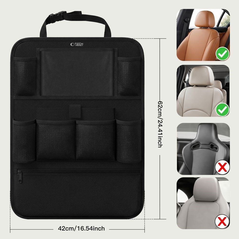 Tech-Protect Rear Seat Storage and Organization Cover - Black