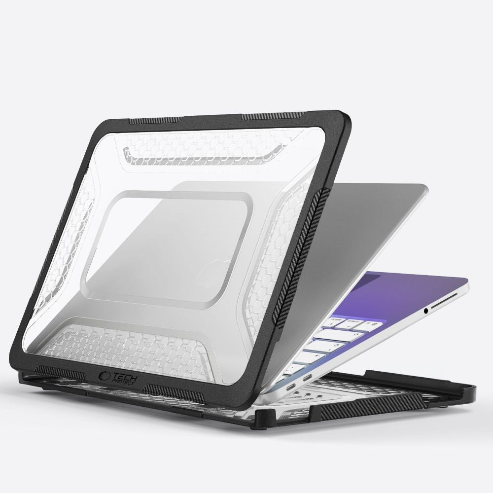 MacBook Neo 13 A18 (2026) Tech-Protect Kevlar Pro Case - Black / Transparent