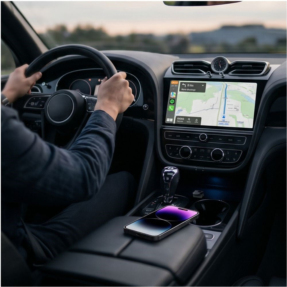 Tech-Protect UltraBoost CA01 Apple Carplay / Android Auto Adapter with USB-A - Bluetooth / WiFi - Black