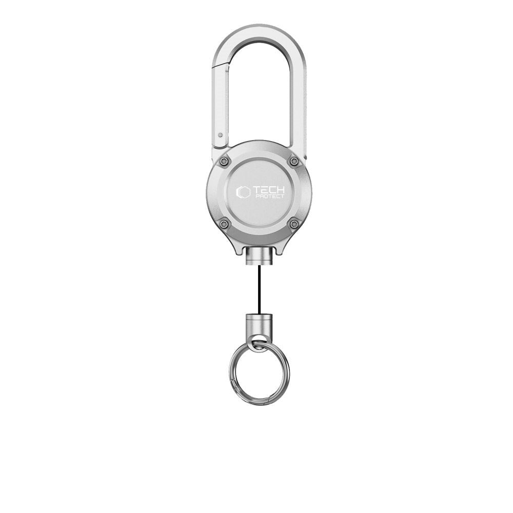 Tech-Protect URBANLOOP Anti-Theft Keychain with Yoyo Lanyard - Silver