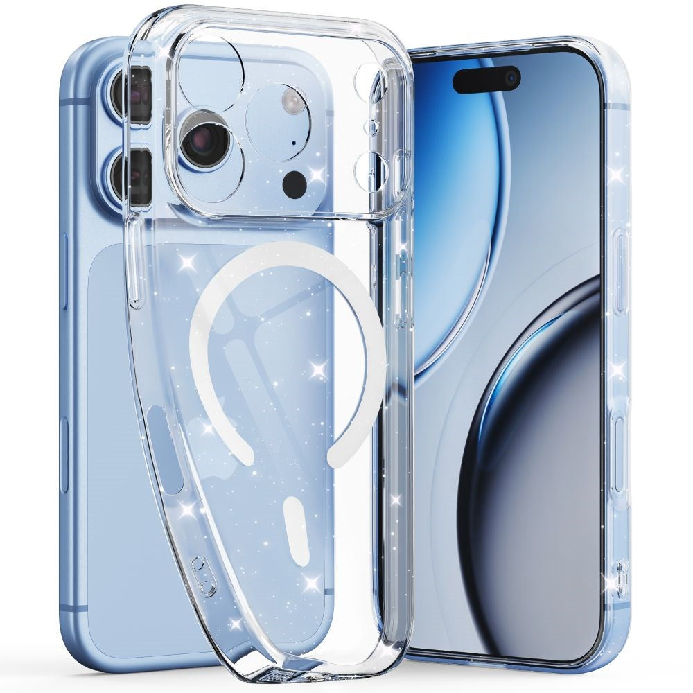 iPhone 18 Pro Max / 17 Pro Max Tech-Protect FlexAir Case - MagSafe Compatible - Transparent / Glitter