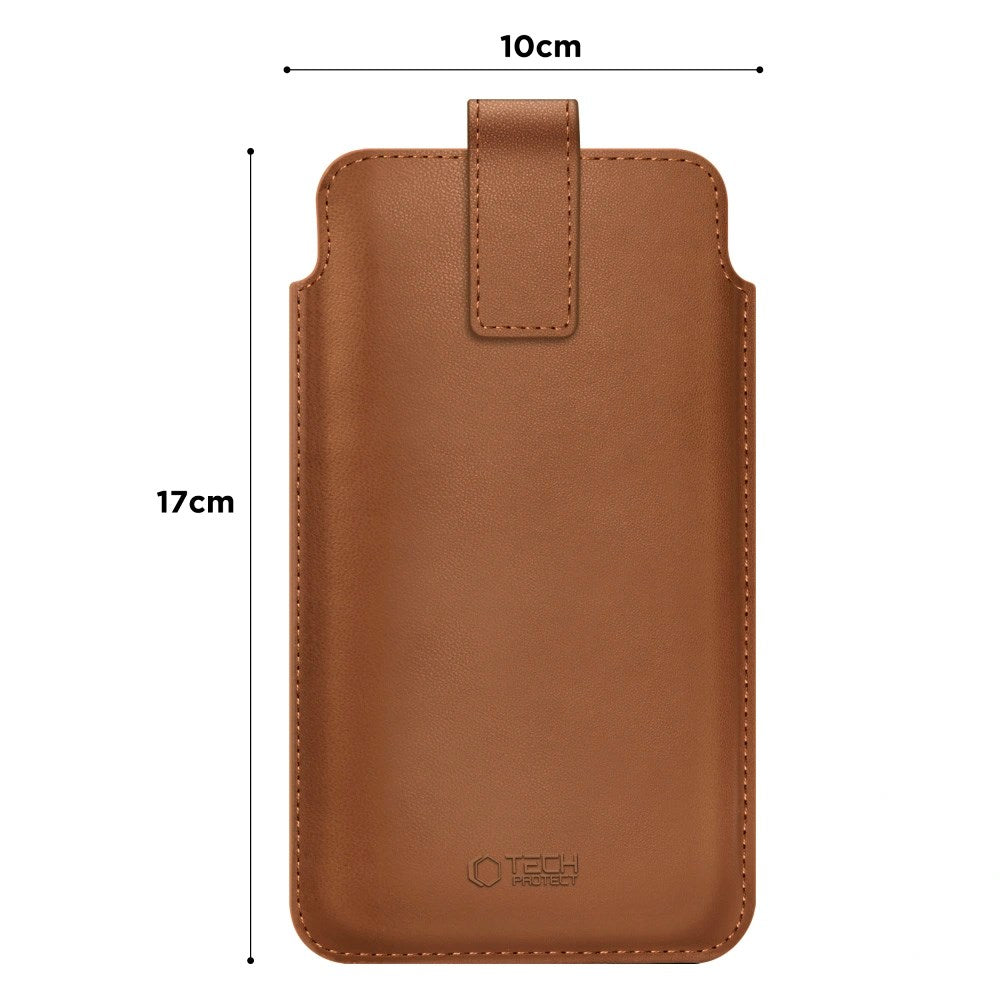 Tech-Protect Universal Phone Pouch - 17 x 10 cm - Brown