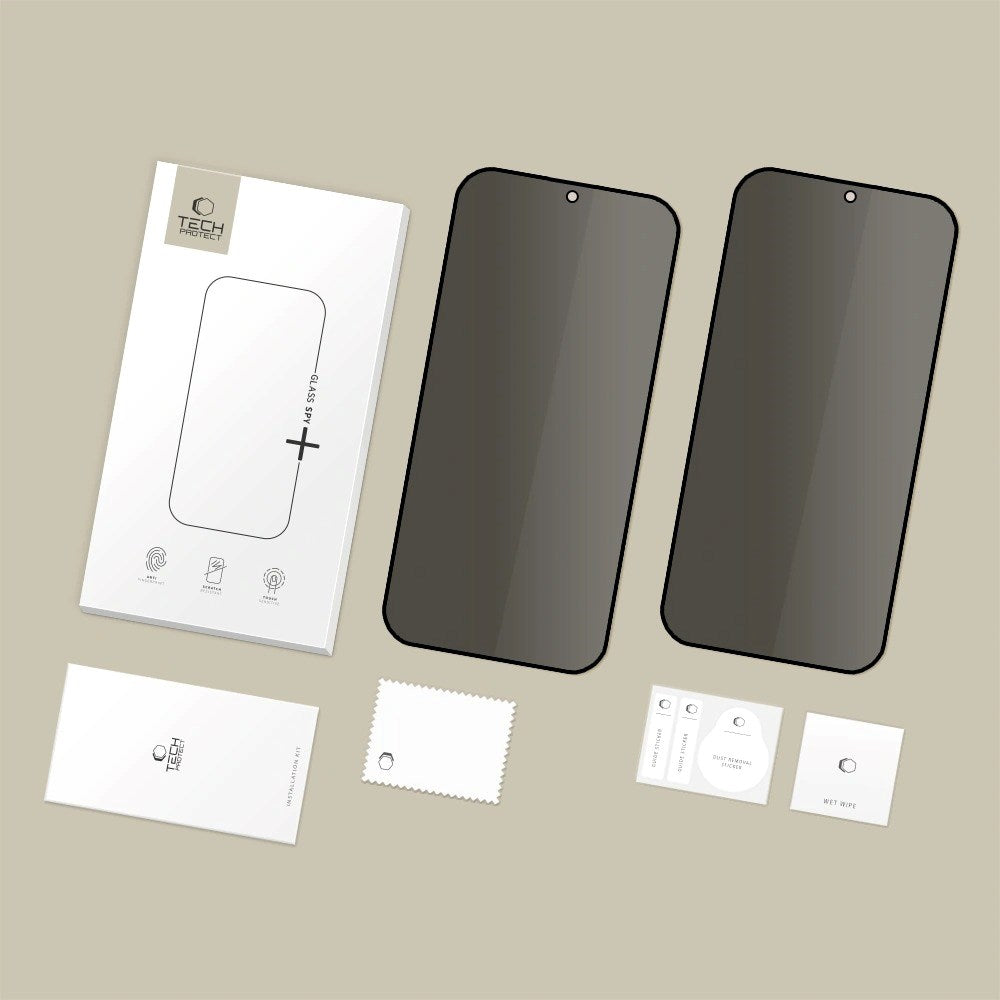 Samsung Galaxy S26+ (Plus) Tech-Protect Glass Spy+ Screen Protection Glass - Privacy Function - 2 pcs. - Transparent