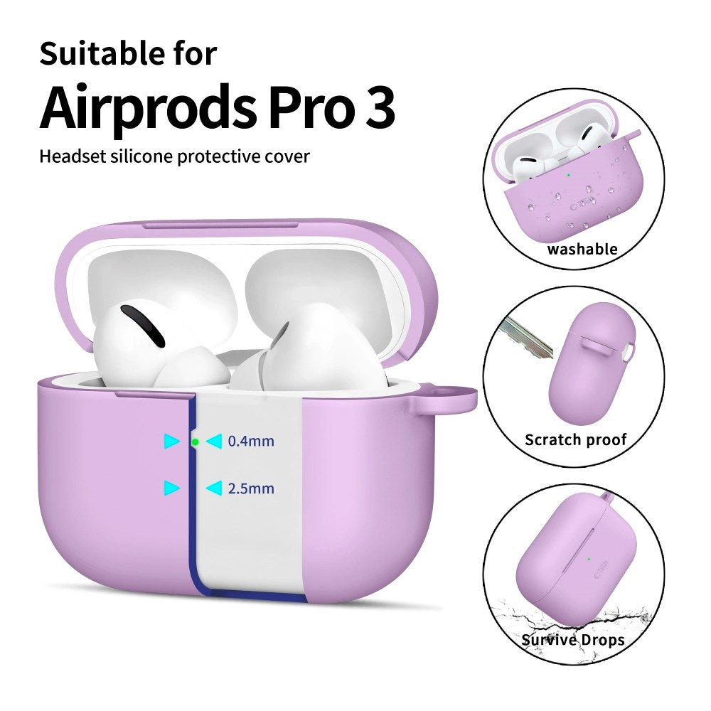 Apple AirPods Pro (3rd gen.) Tech-Protect Silicone Hook Case - Purple