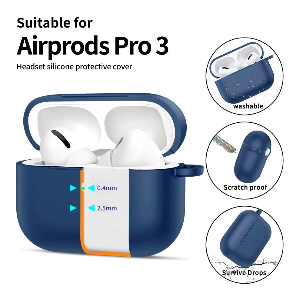 Apple AirPods Pro (3rd gen.) Tech-Protect Silicone Hook Case - Dark Blue