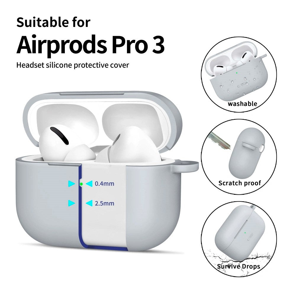 Apple AirPods Pro (3rd gen.) Tech-Protect Silicone Hook Case - Grey