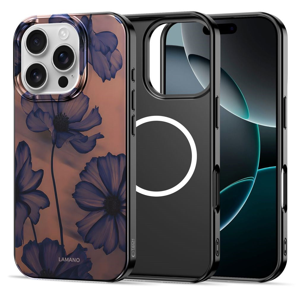 iPhone 16 Pro Tech-Protect Lamano Case - MagSafe Compatible - Velvet Night
