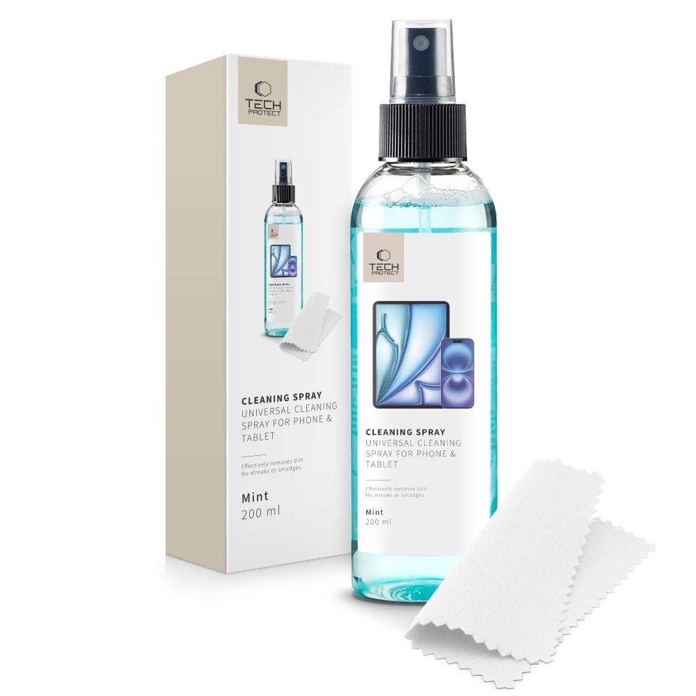 Tech-Protect Cleaning Kit with Cleaning Spray & Cloth – Mint