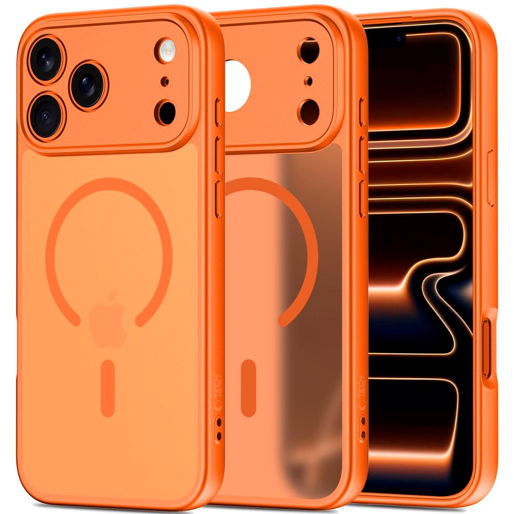 iPhone 17 Pro Max Tech-Protect BasicMag Hybrid Case - MagSafe Compatible - Matte Orange