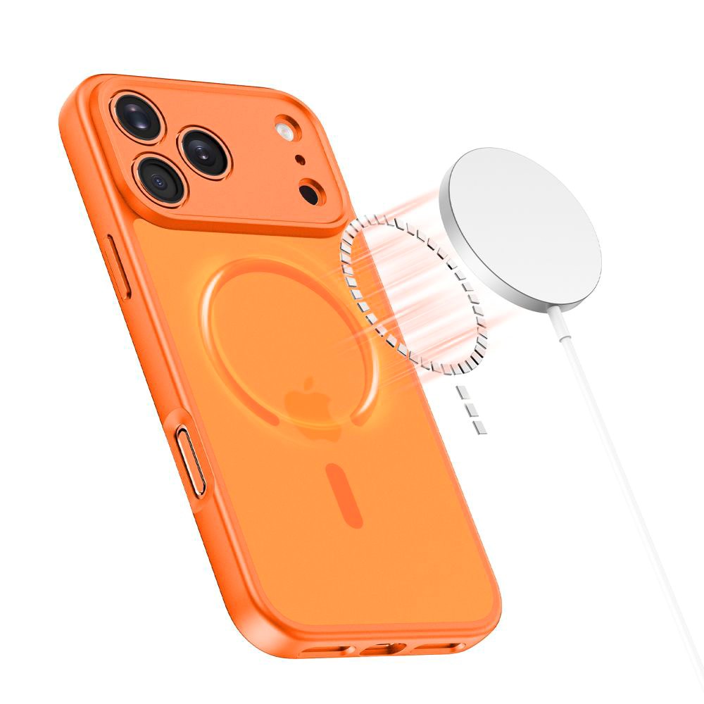 iPhone 17 Pro Max Tech-Protect BasicMag Hybrid Case - MagSafe Compatible - Matte Orange