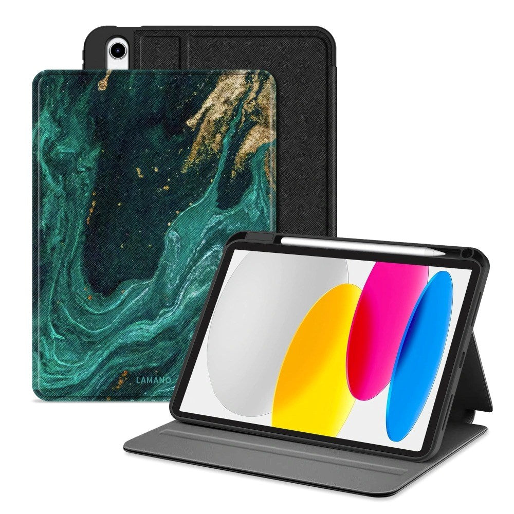 iPad 10.9" (2024 / 2022) / 11" (2025) Tech-Protect Lamano Flip Case - Verde Aura