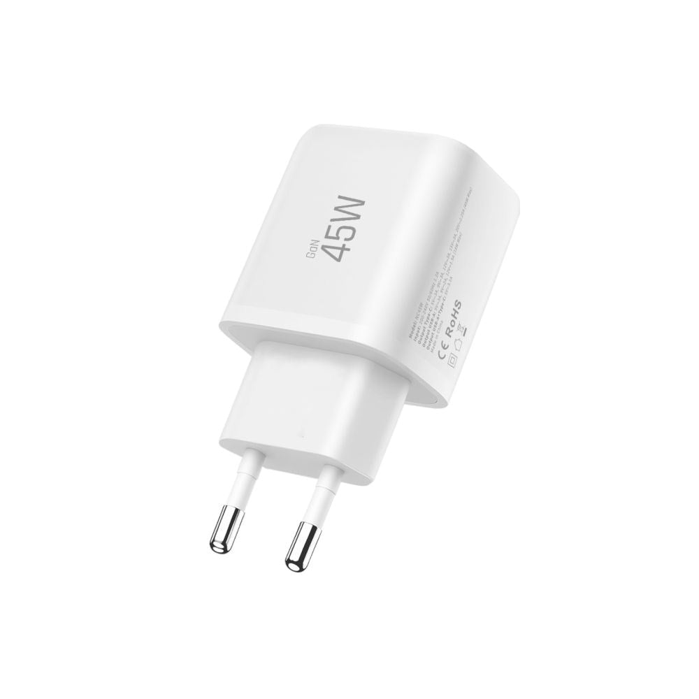 Tech-Protect 45W Wall Charger with 1 x USB-C & 1 x USB-A - White