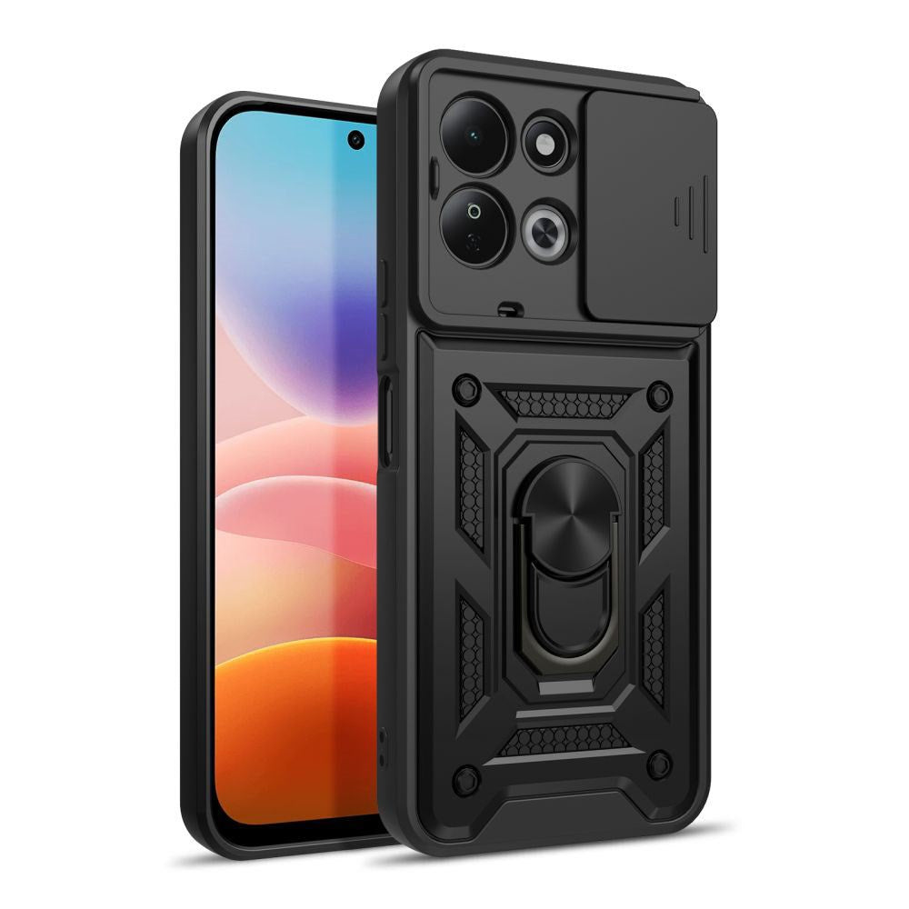 Xiaomi Redmi 17 (5G) / (4G) Tech-Protect Camshield Pro Case w. Camera Slider & Kickstand - Black