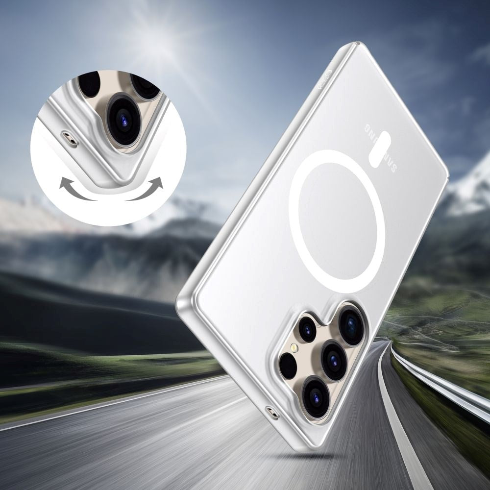 Samsung Galaxy S25 Ultra Tech-Protect MagSlim Case - MagSafe Compatible - Matte White