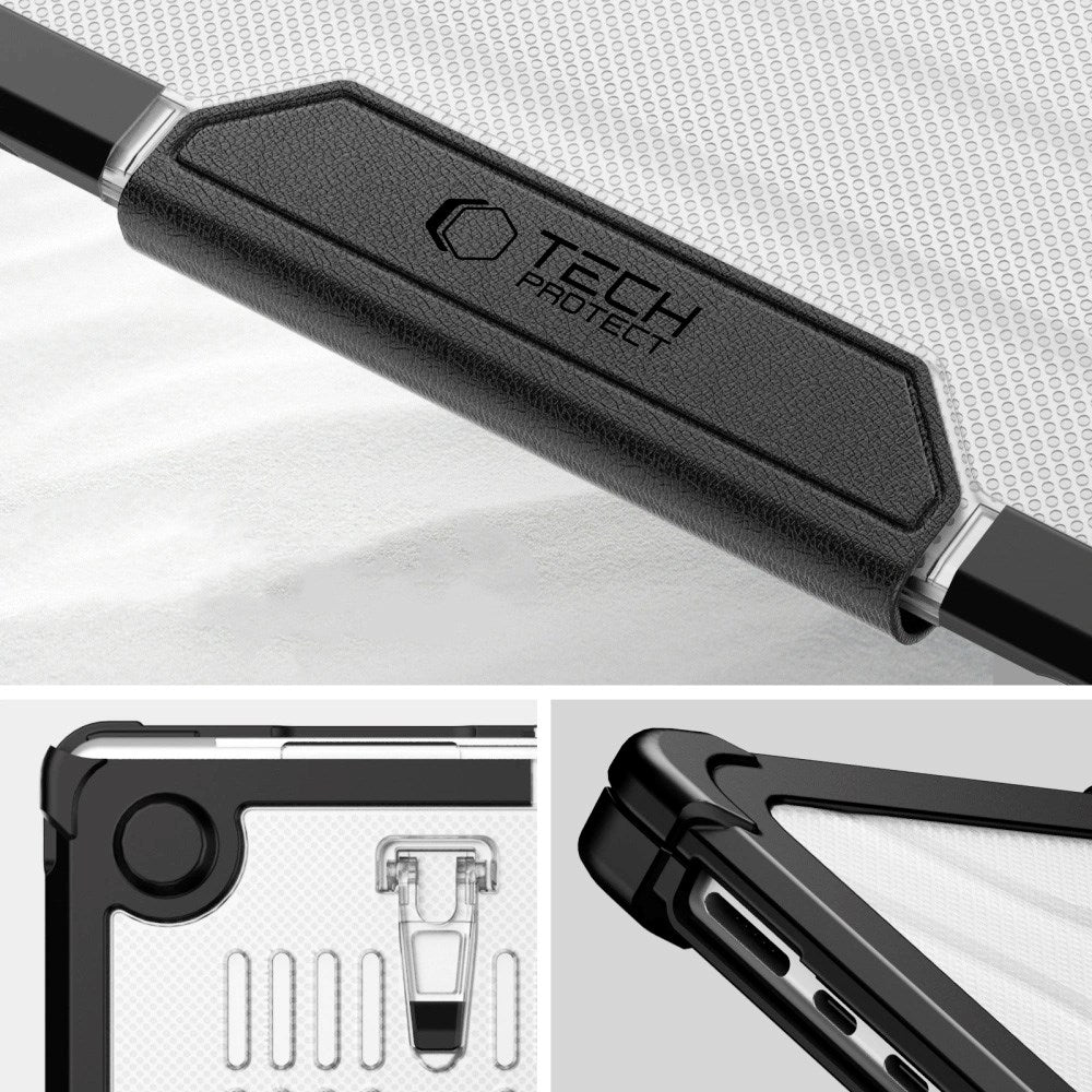 MacBook Air 15" M2 / M3 / M4 (2023 - 2025) Tech-Protect SmartShell Pro Case - Black / Transparent