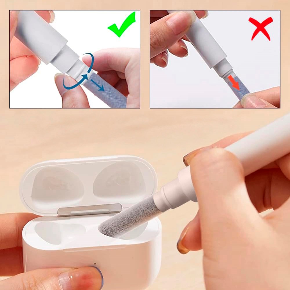 Tech-Protect 3-in-1 Cleaning Kit for Headphones - White