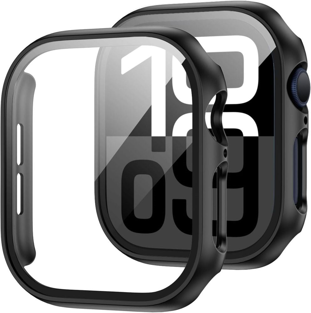 Apple Watch 11 / 10 Tech-Protect DEFENSE360 Smartwatch Case w. Screen protector - 46mm - Black