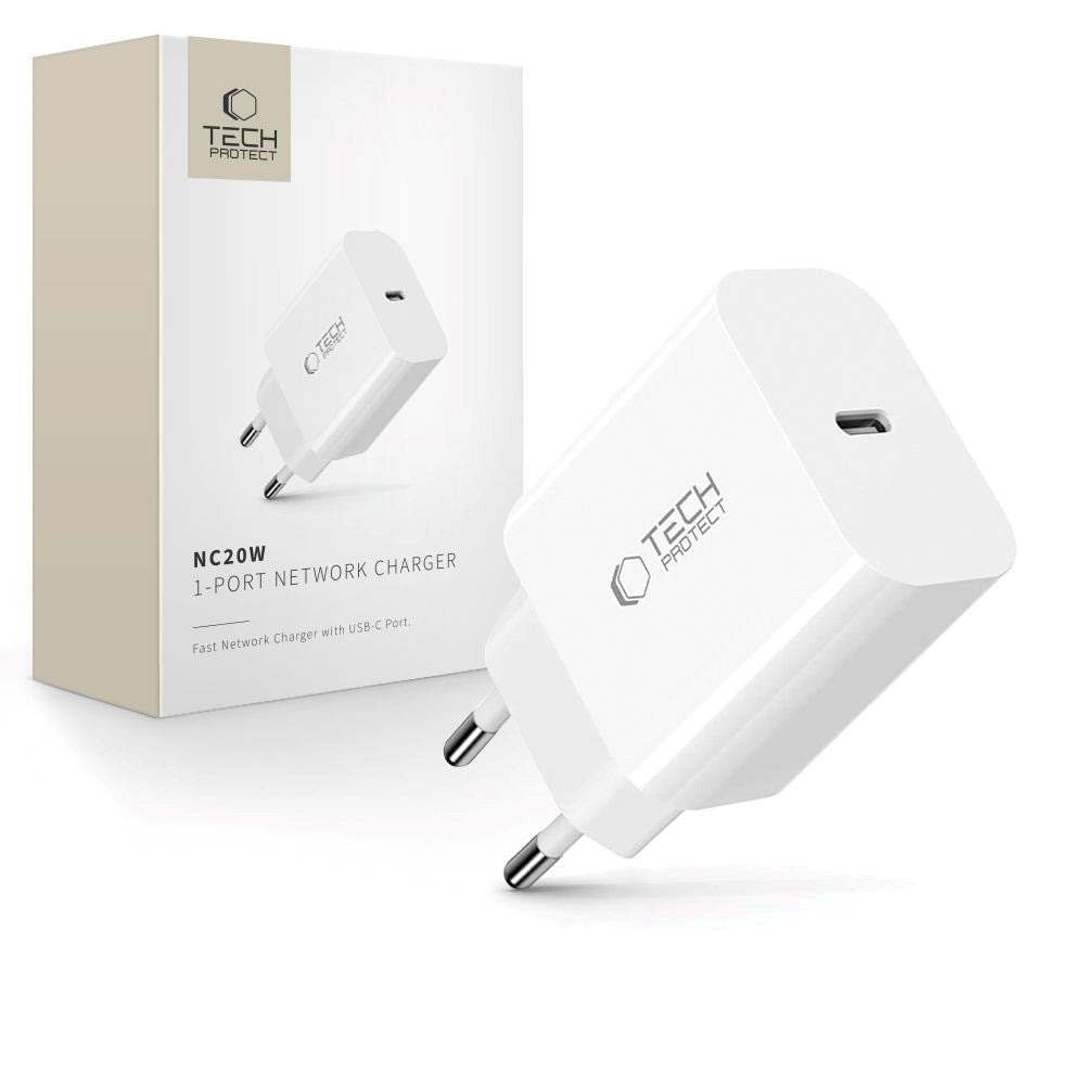 Tech-Protect Charger PD 20W USB-C Wall Charger - White
