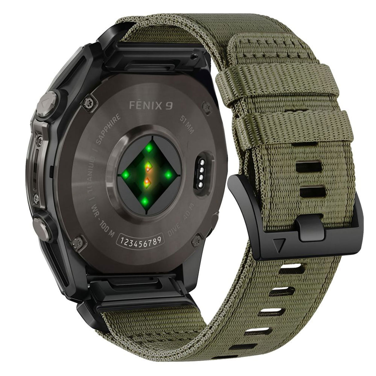 Universal Garmin 26mm QuickFit Tech-Protect Classic Nylon Strap - Green