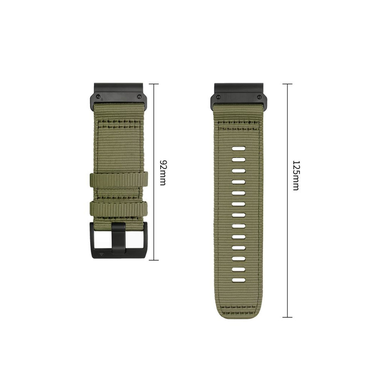 Universal Garmin 26mm QuickFit Tech-Protect Classic Nylon Strap - Green