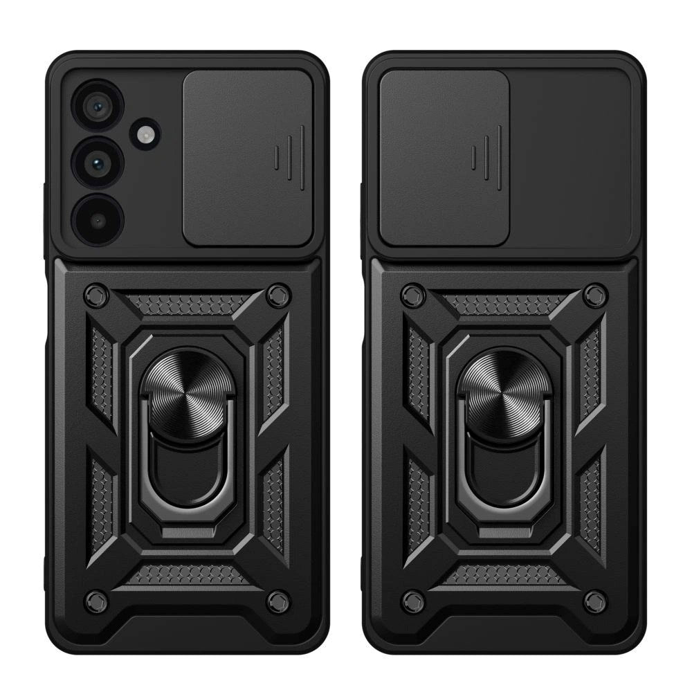 Samsung Galaxy A57 Tech-Protect Camshield Case with Magnetic Ring & Stand Function - Black