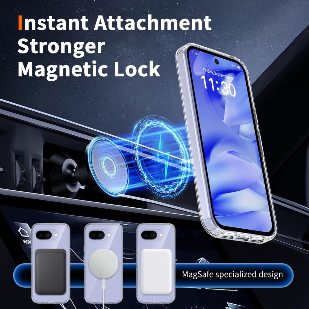 Google Pixel 10a Tech-Protect Flexair Hybrid Case - MagSafe Compatible - Transparent