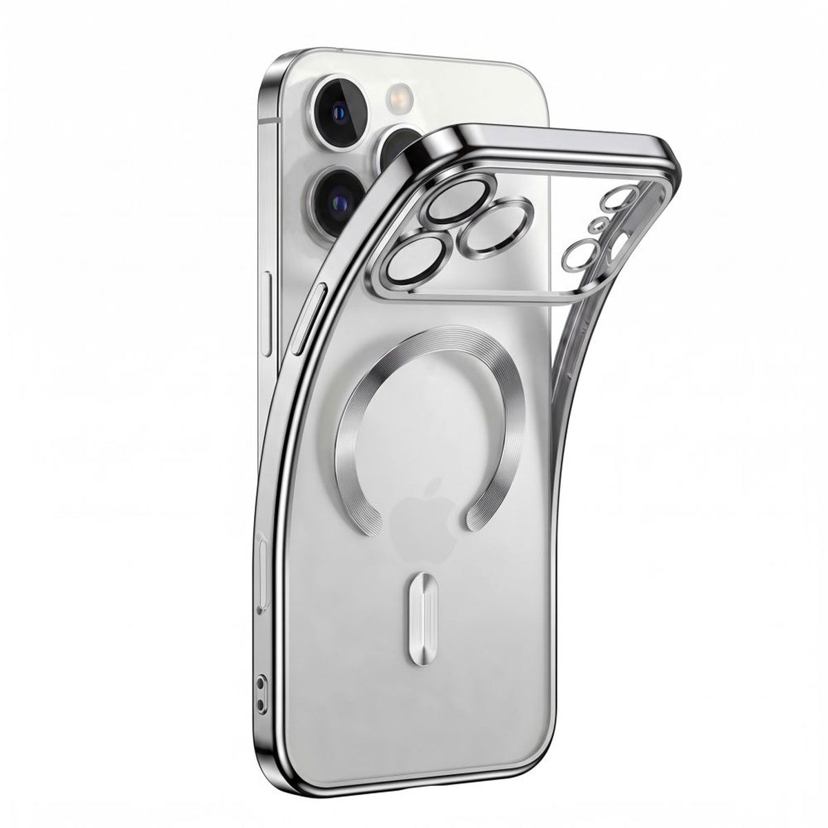iPhone 18 Pro / 17 Pro Tech-Protect MagFlex Case - MagSafe Compatible - Silver / Transparent
