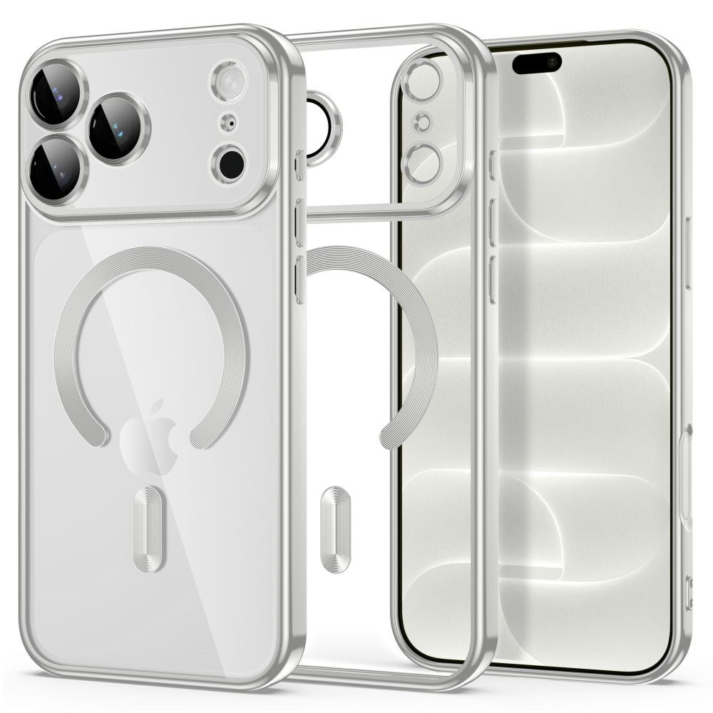iPhone 18 Pro Max / 17 Pro Max Tech-Protect MagFlex Case - MagSafe Compatible - Silver / Transparent