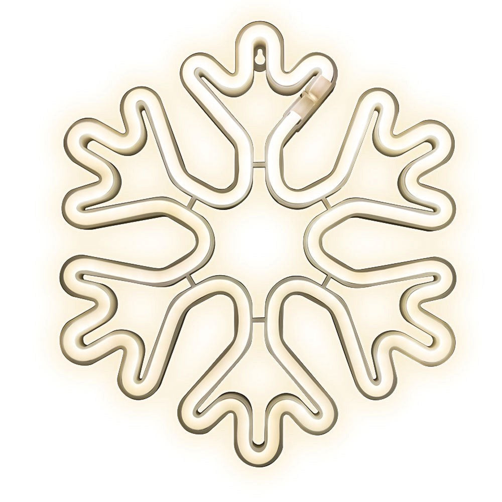 Forever Light LED Neon Sign Christmas - White Light with Snowflakes