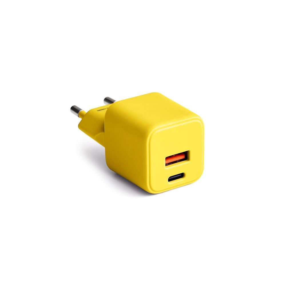 Colorum 30W Wall Charger with 1x USB-A & 1x USB-C - Yellow