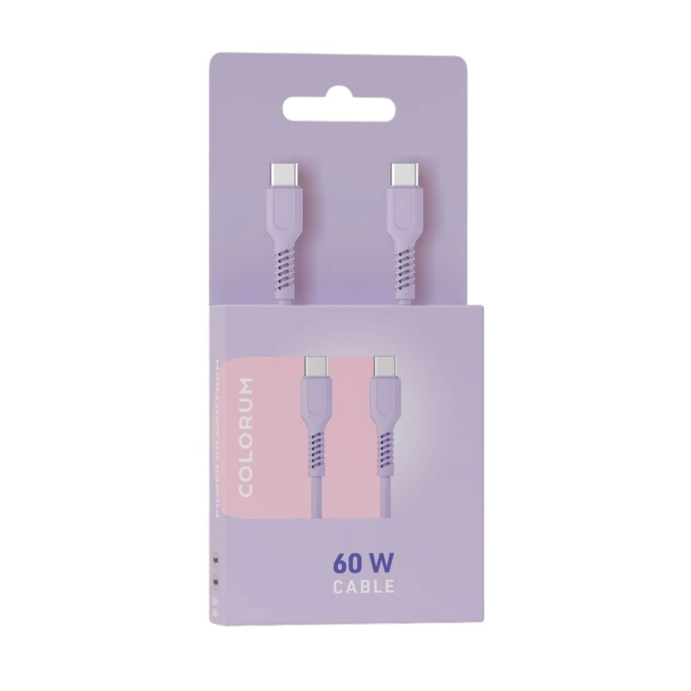 Colorum 60W USB-C to USB-C Cable - 1.8m - Lavender
