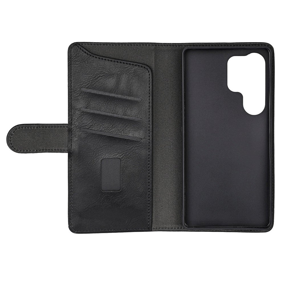 Samsung Galaxy S25 Ultra GEAR Classic Flip Case Faux Leather with Card Holder - Black