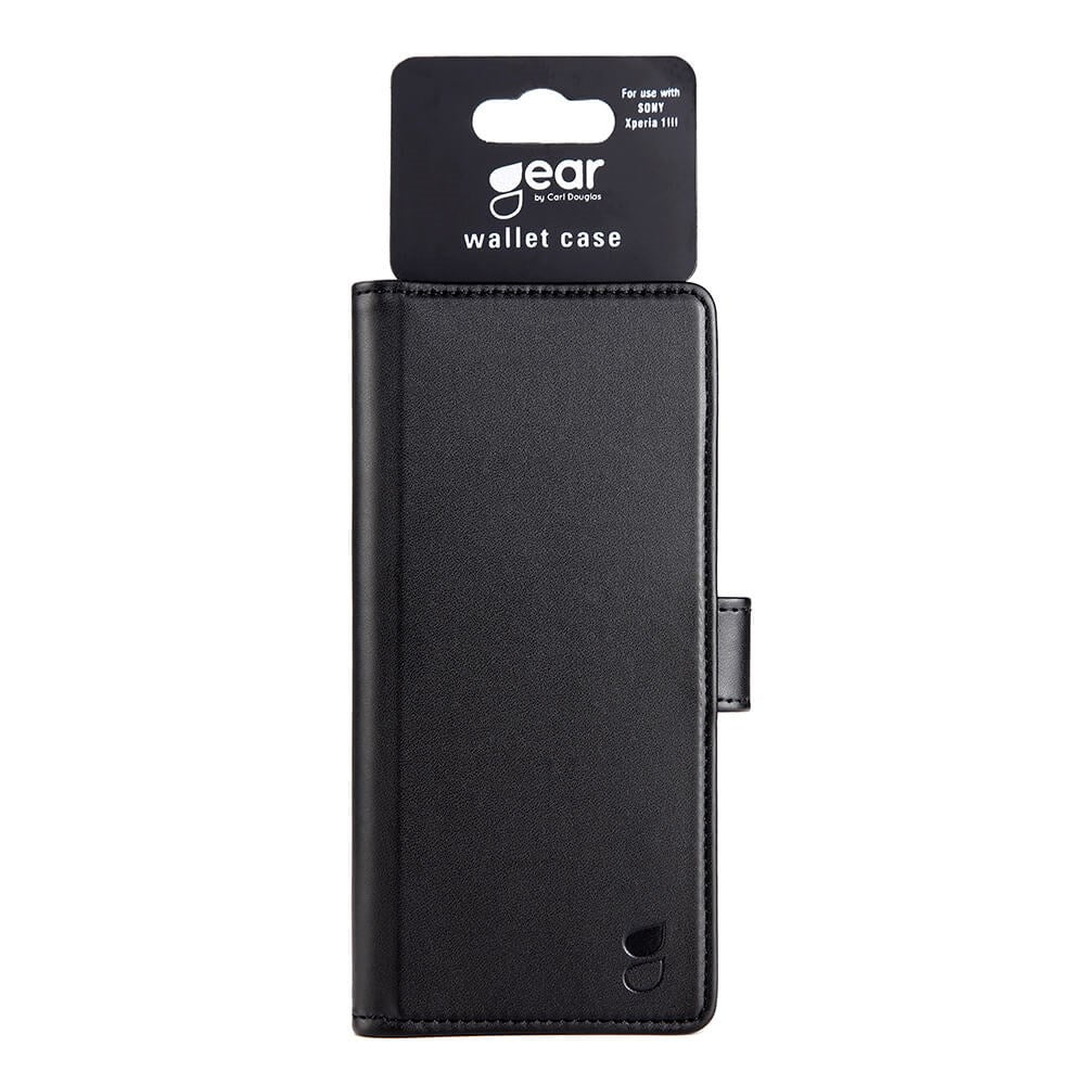 Sony Xperia 1 III GEAR Leather Wallet Case Black