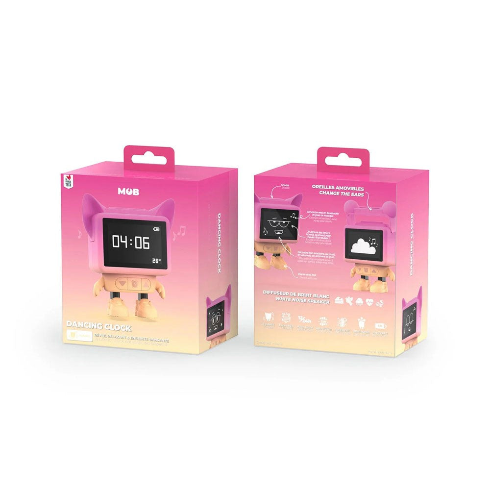 MOB - Dancing Alarm Clock Bluetooth Speaker - Pink