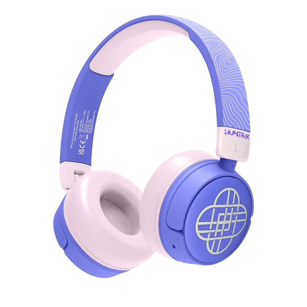 KPDH Wireless Children's Headset - On-Ear - Huntrix Symbol / Purple