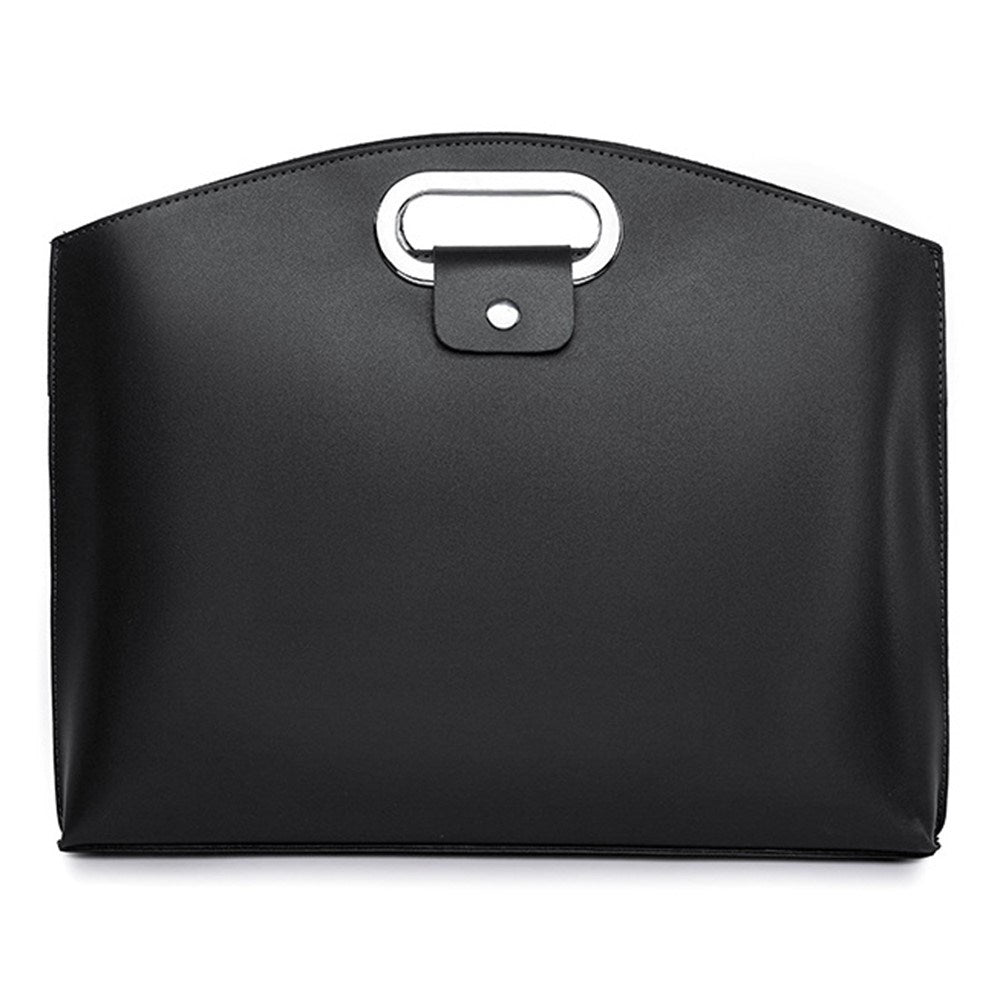 Faux Leather MacBook / Laptop 13-14" Bag - 32 x 37.5 cm - Black