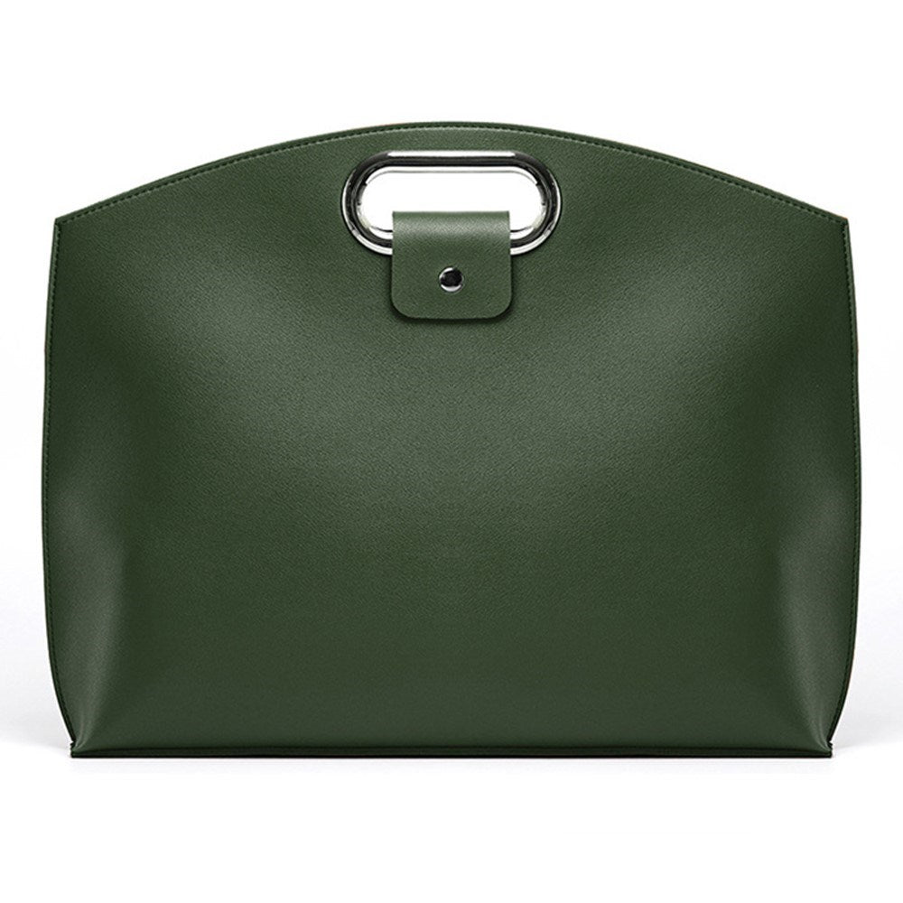 Faux Leather MacBook / Laptop 13-14" Bag - 32 x 37.5 cm - Green