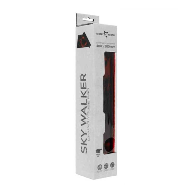 White Shark SKYWALKER L Gaming Mousepad - 400 x 300 mm - Black / Red